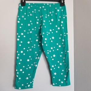 5/$20 falls creek L10/12 teal star capri leggings